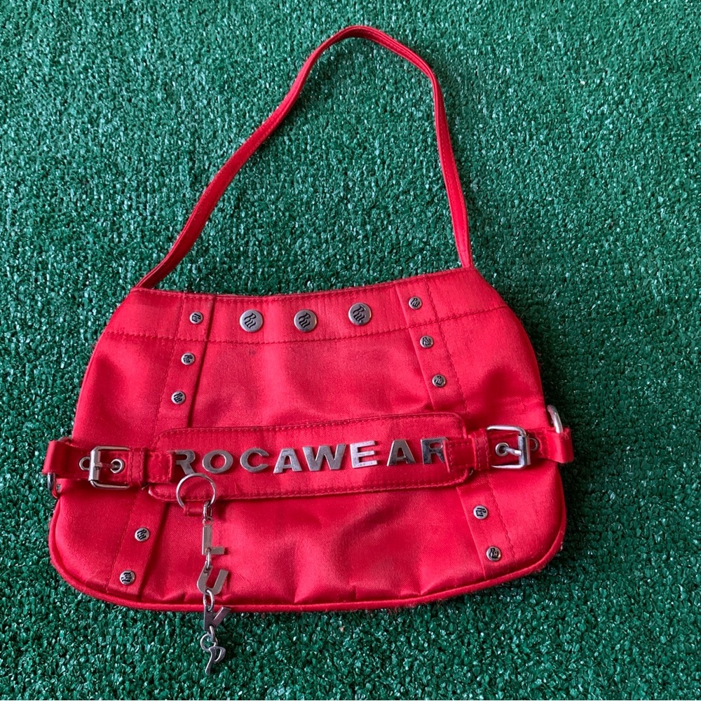 Y2K RED vintage RocaWear cute satin bag